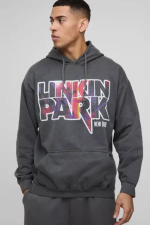 Oversized Link Park Washed License Hoodie