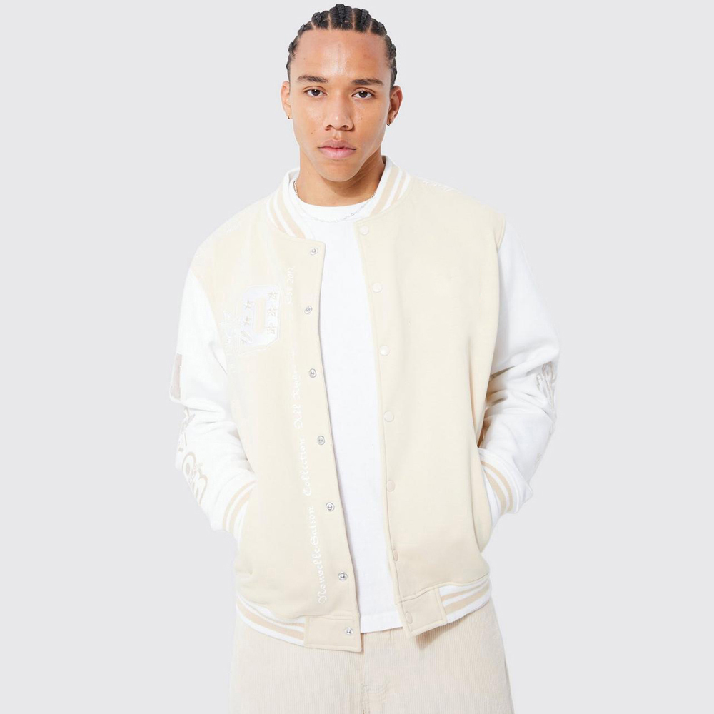 NFL Eagles Oversized Varsity PU Applique Jacket