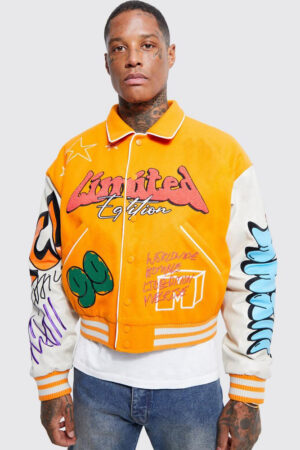 PU Badge Varsity Jacket