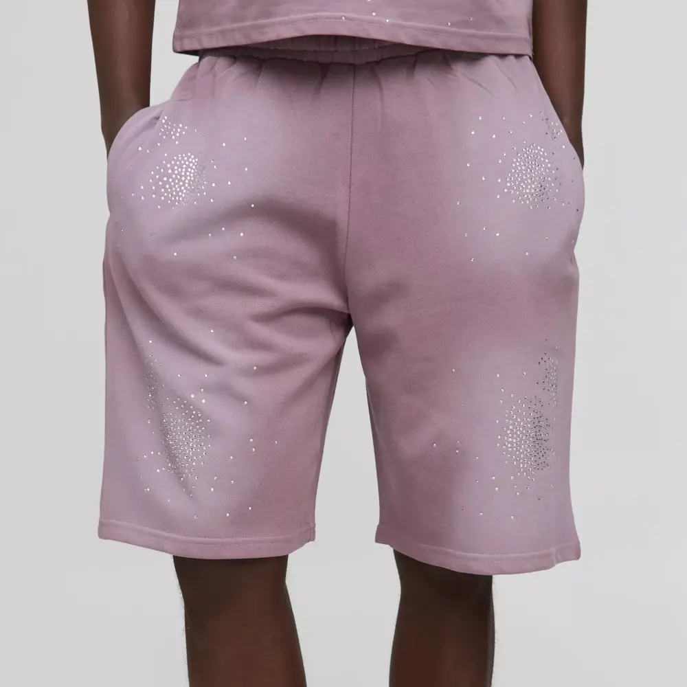 Plus Loose Fit Acid Wash Jersey Shorts (Copy)