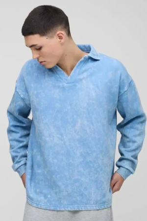 Oversized Washed Revere Polo