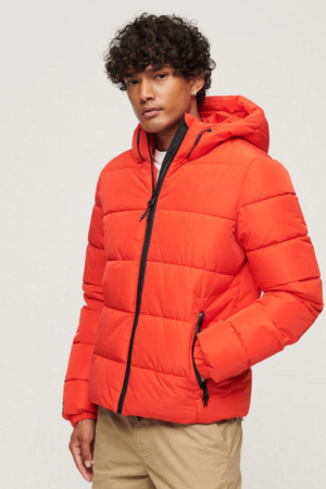 Hooded Sports Puffer Jacket