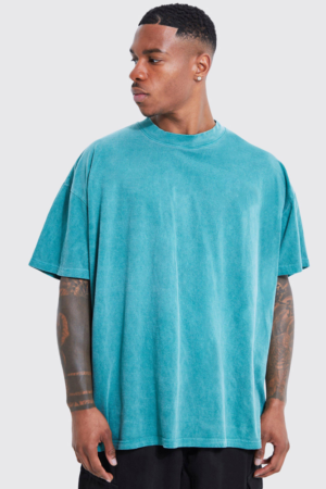 Oversized Washed Worldwide Floral Graphic T-shirt