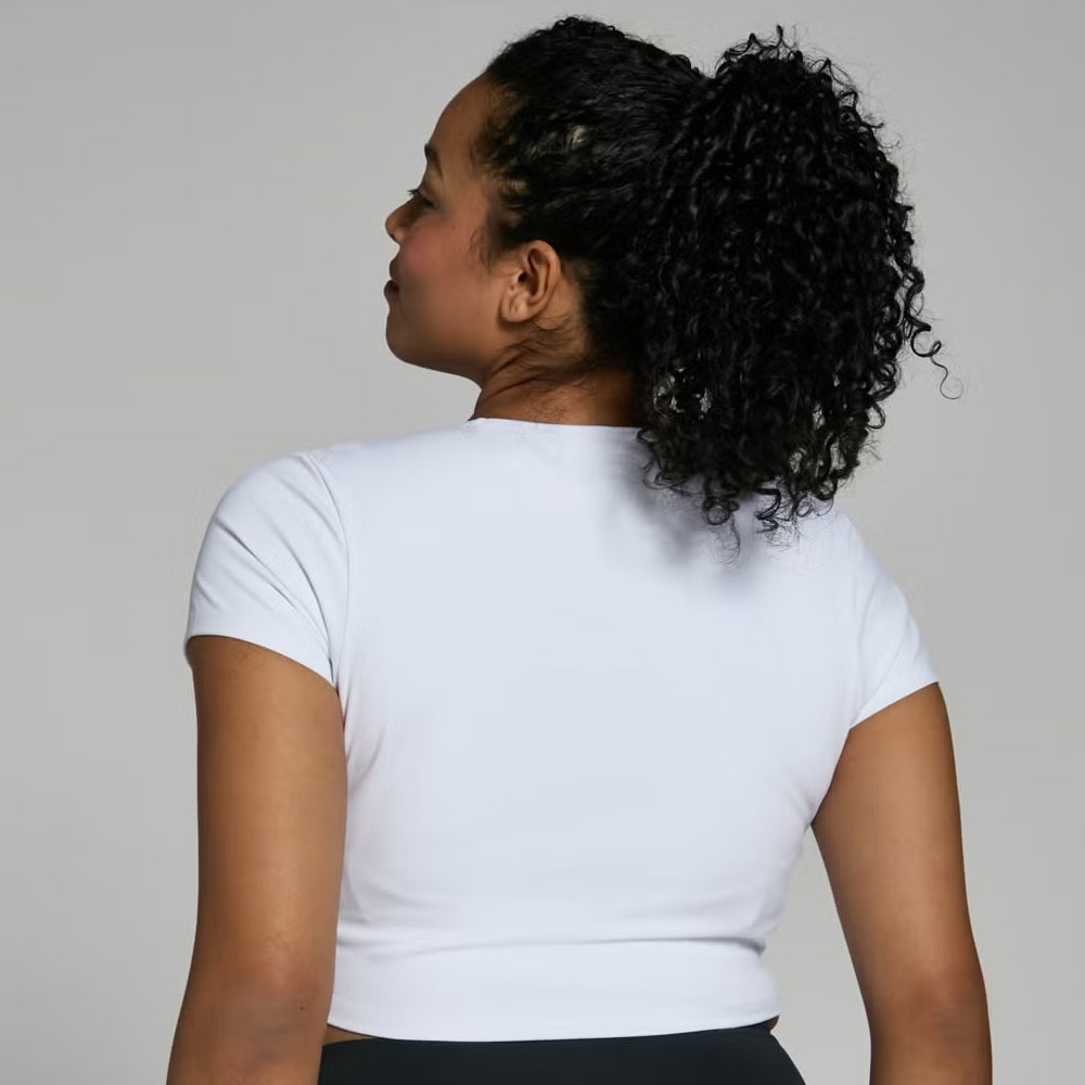 Short Sleeve Crop Top – White - Image 2